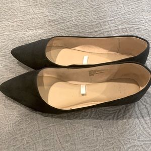 Black Suede Pointed Toe Flats